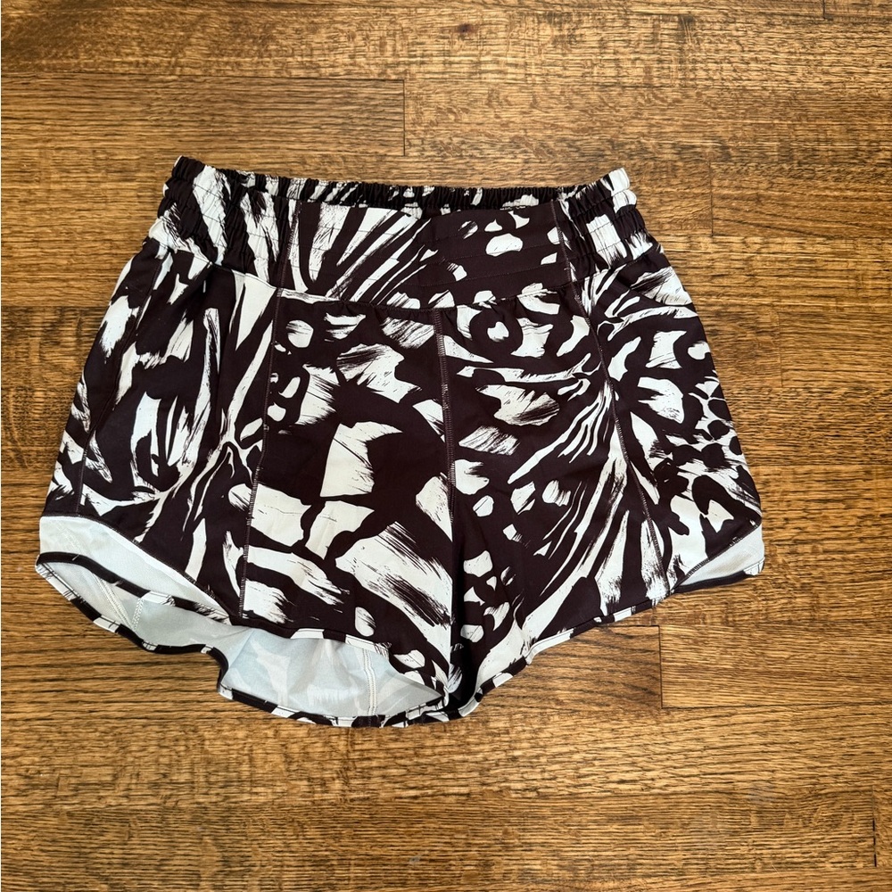 Lululemon Athletica Black and White Athletic Shorts